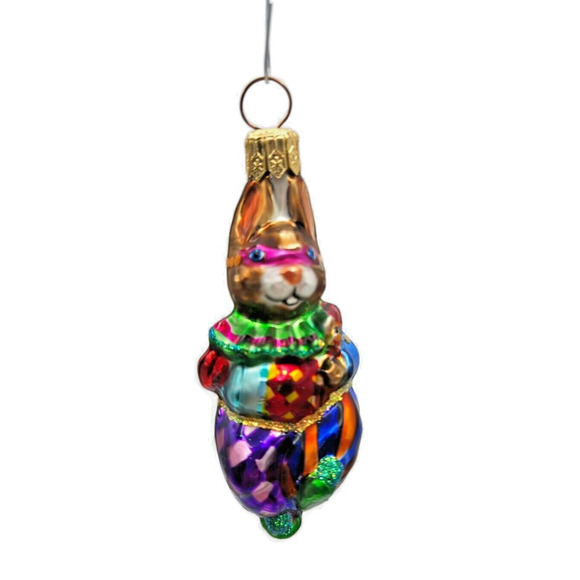 Christopher Radko Mask Hare Ade Gem Christmas Holiday Tree Ornament 99-963-0 - Picture 1 of 10